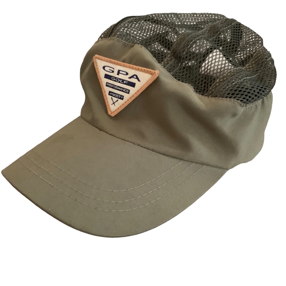 Vintage Ventilated Golf Hat Army Green Mesh Adjustable Strapback Cap NEW